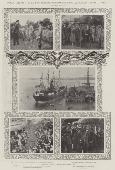 Départ du 8e contingent néo-zélandais d