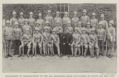 Détachement de télégraphistes des 24e volontaires de fusiliers du Middlesex en route pour le Cap - English Photographer