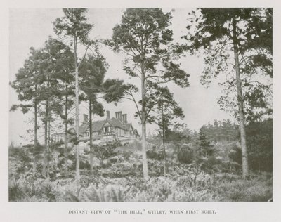 Vue lointaine de The Hill, Witley, Surrey, lors de sa première construction - English Photographer