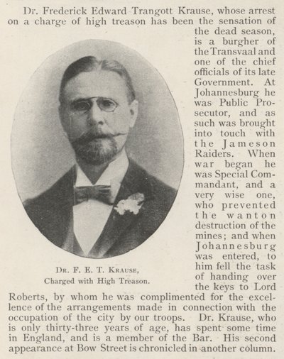 Dr F.E.T. Krause, accusé de haute trahison - English Photographer