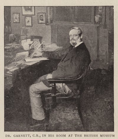 Dr Garnett, CB, dans sa chambre au British Museum - English Photographer