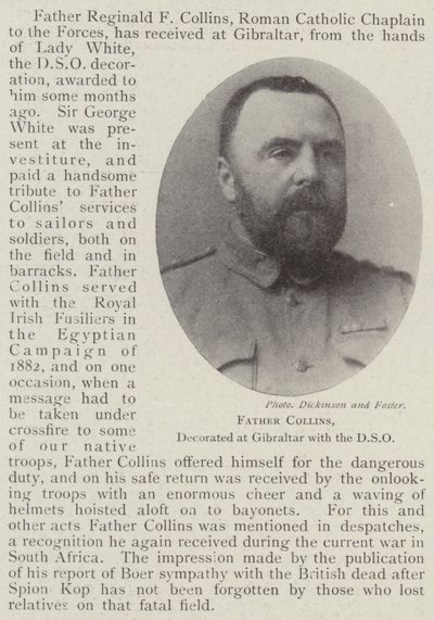Père Collins, décoré à Gibraltar avec le DSO - English Photographer