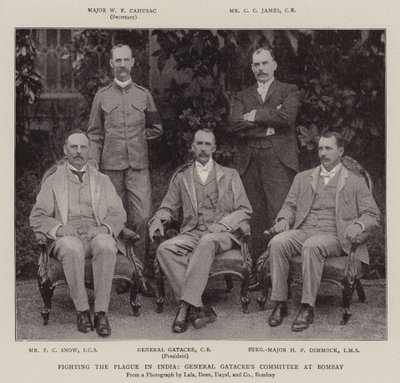 Lutte contre la peste en Inde, le comité du général Gatacre à Bombay - English Photographer