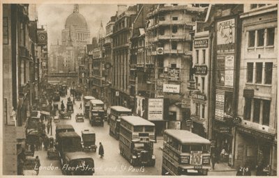 Fleet Street et Cathédrale Saint-Paul, Londres - English Photographer