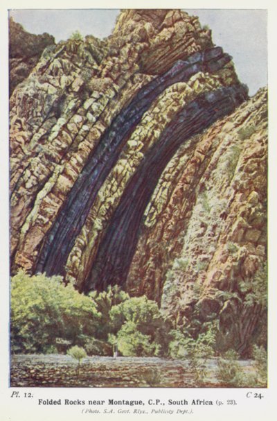Roches plissées près de Montague, CP, Afrique du Sud - English Photographer