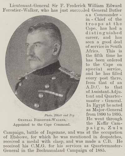 Général Forestier-Walker, nommé au commandement du Cap - English Photographer