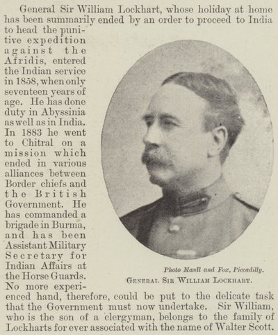 Général Sir William Lockhart - English Photographer