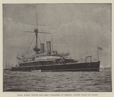 HMS Howe, échoué à Ferrol, côte nord de l