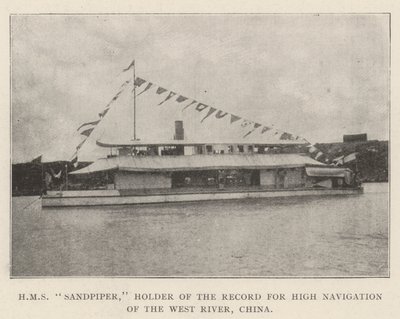 HMS Sandpiper, détentrice du record de navigation haute sur la rivière Ouest, Chine - English Photographer