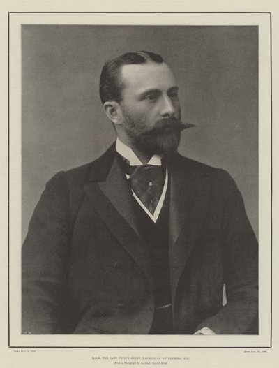 SAR feu le prince Henry Maurice de Battenberg, KG - English Photographer