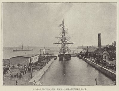 Halifax Graving Dock, HMS Canada entrant dans le dock - English Photographer