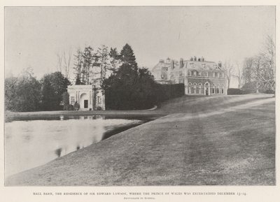 Hall Barn, la résidence de Sir Edward Lawson, où le prince de Galles a été reçu les 13-14 décembre - English Photographer