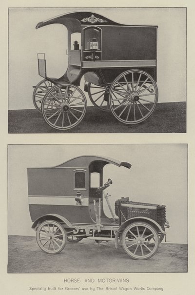 Cheval et camions à moteur (photo n/b) - English Photographer