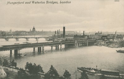 Ponts de Hungerford et Waterloo, Londres - English Photographer