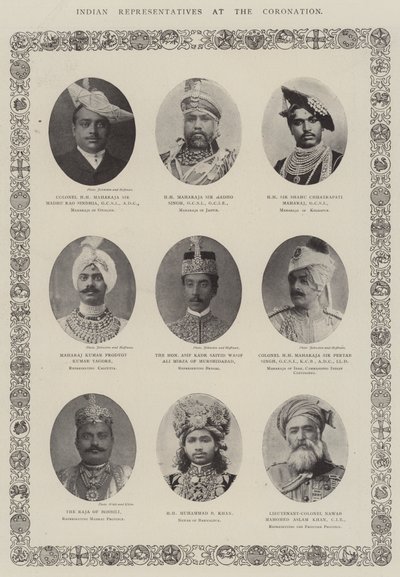Représentants indiens au couronnement - English Photographer