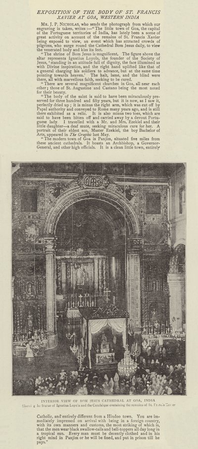 Vue intérieure de la cathédrale Bom Jesus à Goa, Inde - English Photographer