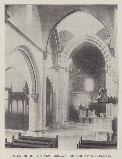 Intérieur de la nouvelle église allemande à Jérusalem - English Photographer