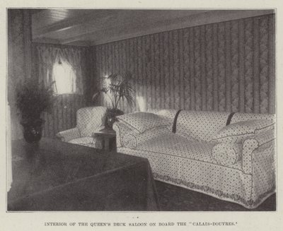 Intérieur du salon de pont de la reine à bord du Calais-Douvres - English Photographer
