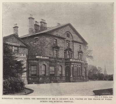 Kirkstall Grange, Leeds, la résidence de M. E Beckett, MP, visitée par le prince de Galles pendant le festival musical - English Photographer