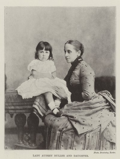 Lady Audrey Buller et sa fille - English Photographer
