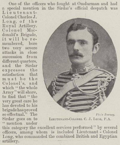 Lieutenant-Colonel C J Long, RA - English Photographer