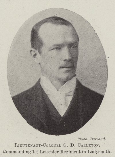 Lieutenant-colonel G D Carleton, commandant le 1er régiment de Leicester à Ladysmith - English Photographer