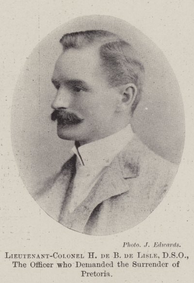 Lieutenant-colonel H de B de Lisle, DSO, l