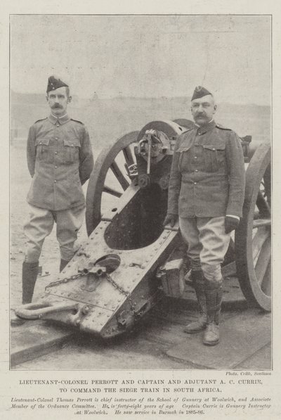 Lieutenant-Colonel Perrott et Capitaine et Adjudant A C Currie, pour commander le train de siège en Afrique du Sud - English Photographer