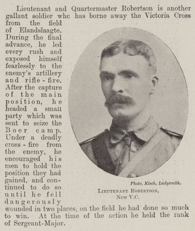 Lieutenant Robertson, nouveau VC - English Photographer