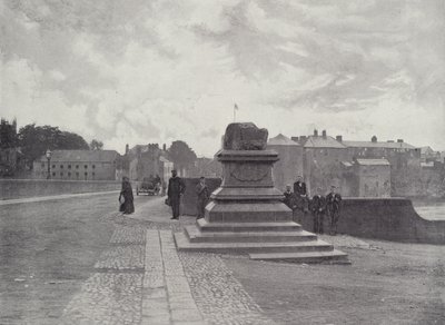 Limerick, la pierre du traité, pont Thomond et château - English Photographer