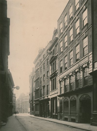 Lombard Street, Londres; photographie; datée juin 1885 - English Photographer