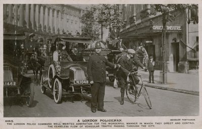 Policier de Londres. Carte postale envoyée le 4 juillet 1913. - English Photographer