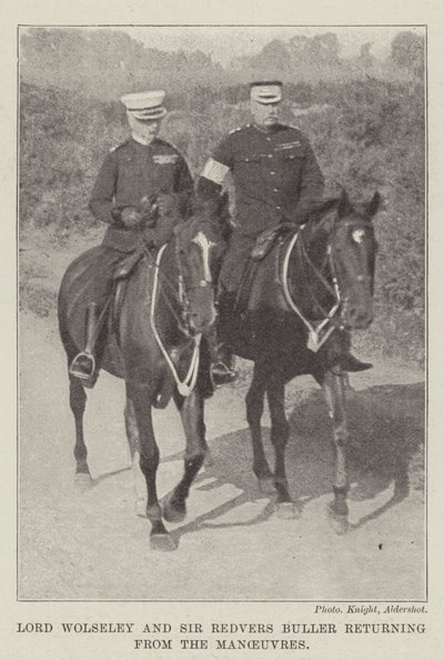 Lord Wolseley et Sir Redvers Buller revenant des manœuvres - English Photographer