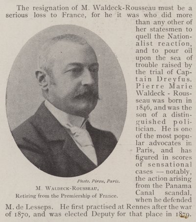 M. Waldeck-Rousseau, se retirant de la présidence du Conseil de France - English Photographer