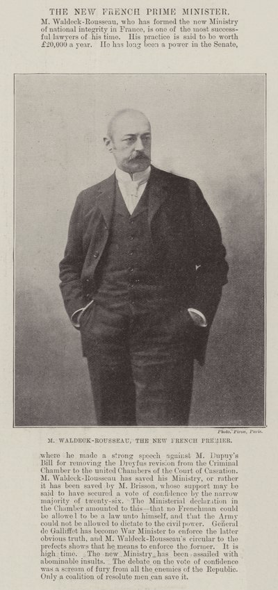 M. Waldeck-Rousseau, le nouveau Premier ministre français - English Photographer