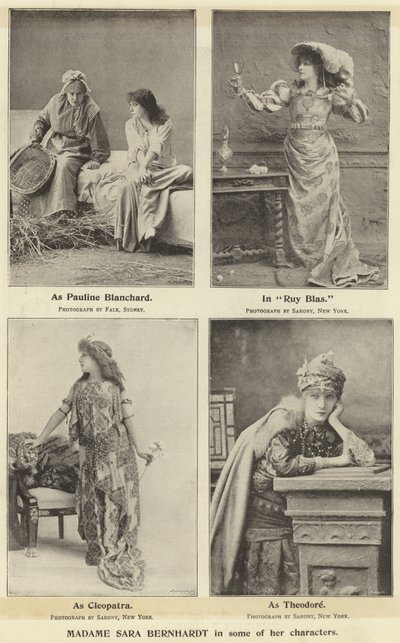 Madame Sara Bernhardt dans certains de ses rôles - English Photographer