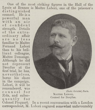 Maître Labori, avocat de Dreyfus - English Photographer