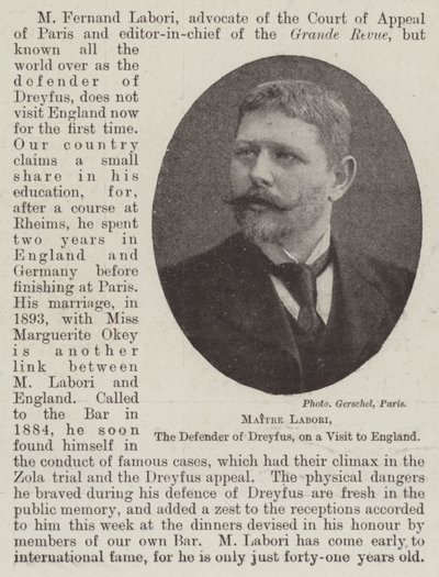 Maître Labori, le défenseur de Dreyfus, en visite en Angleterre - English Photographer