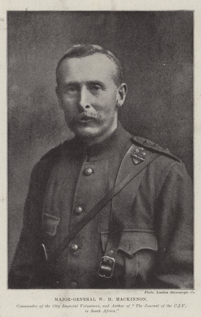 Major-Général W H Mackinnon, Commandant des City Imperial Volunteers, et auteur de The Journal of the CIV in South Africa - English Photographer