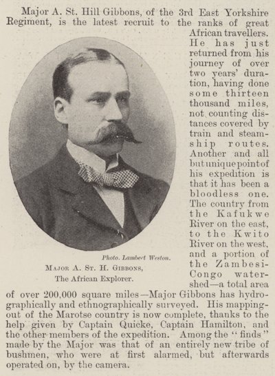 Major A St H Gibbons, l