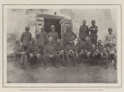 Major Harrison et officiers des 76e, 81e et 82e batteries de l