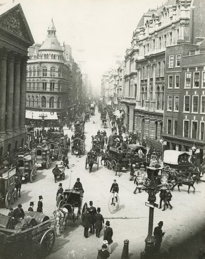 Mansion House et Cheapside, Londres, vers 1900 - English Photographer