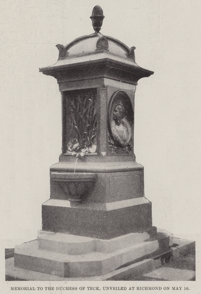 Mémorial à la duchesse de Teck, dévoilé à Richmond le 16 mai - English Photographer