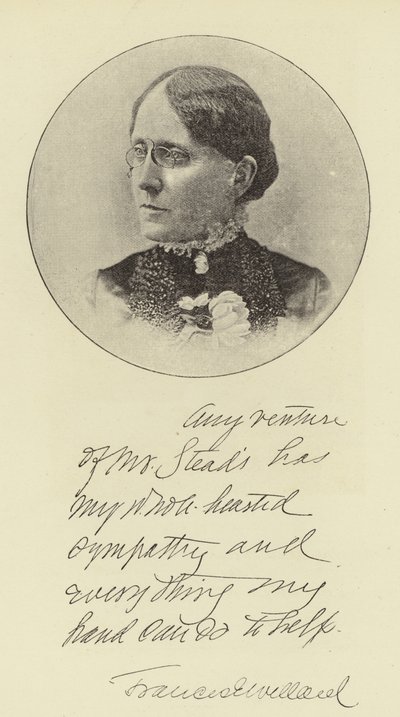 Mlle Frances E Willard - English Photographer