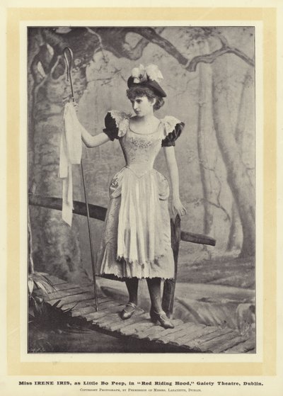 Miss Irene Iris, en Petite Bo Peep, dans Le Petit Chaperon Rouge, Gaiety Theatre, Dublin - English Photographer