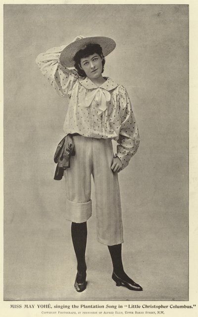 Mlle May Yohe, chantant la chanson de la plantation dans Little Christopher Columbus - English Photographer