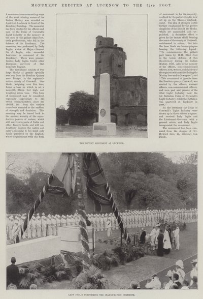 Monument érigé à Lucknow au 32e régiment de pied - English Photographer