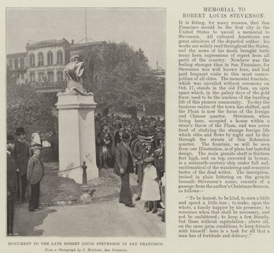 Monument au feu Robert Louis Stevenson à San Francisco - English Photographer