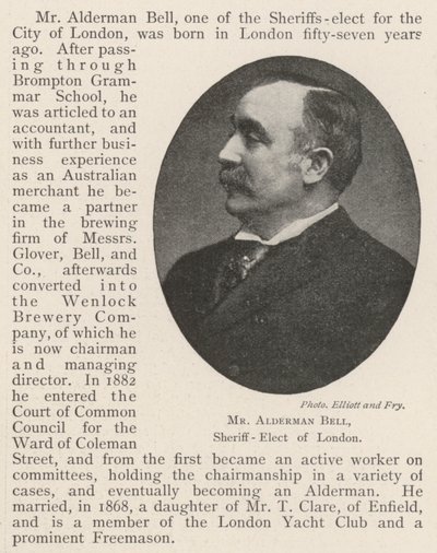 M. Alderman Bell, shérif-élu de Londres - English Photographer
