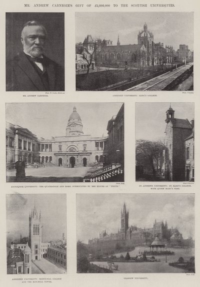 Le don de M. Andrew Carnegie de 2 000 000 £ aux universités écossaises - English Photographer